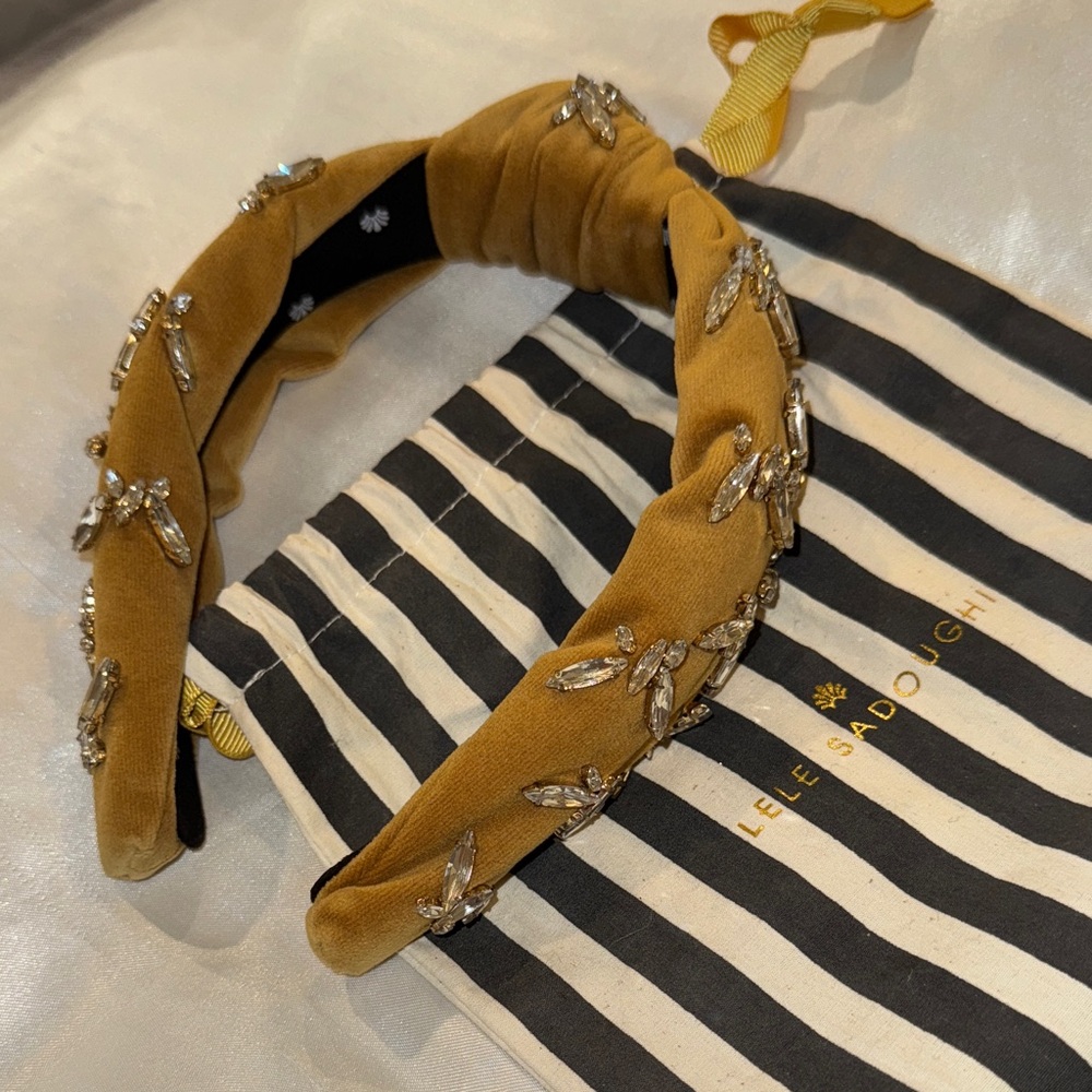 Lele Sadoughi Butterfly Jeweled Knotted Headband